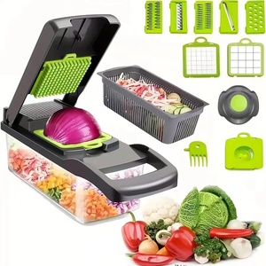 Hot <strong>Selling</strong> Multifunctional 12 in 1 Handheld Vegetable Chopper Onion <strong>Cutter</strong> Potato Peeler Kitchen Fruits Slicer Vegetable <strong>Cutter</strong> - Product Image 1