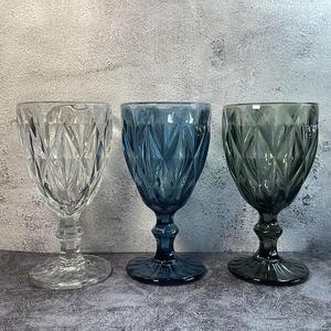 ビンテージワイングラスStemlessカスタム彫刻クリスタルワイングラスヴィンテージ色の飲み物ヴィンテージグラスゴブレット