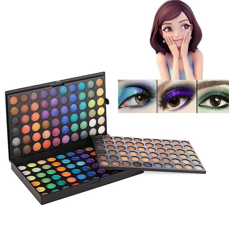 Set rias wajah 180 warna palet Eyeshadow berkilau Matte bedak Nude Kit kosmetik kecantikan