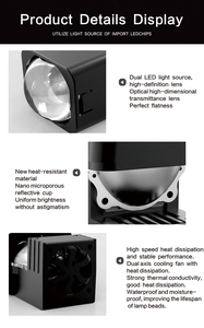 ไฟหน้ารถยนต์2นิ้วเมทริกซ์ลำแสงสูงและต่ำ40W ดัดแปลงไฟ LED คู่ LED เมทริกซ์6000K ไฟหน้าเลนส์โปรเจคเตอร์ - Product Image 4