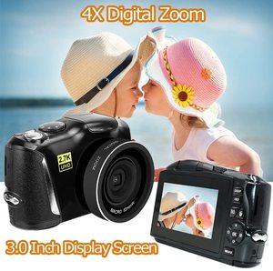 4X数码变焦FHD 2.7K摄像机3英寸屏幕紧凑型数码相机内置闪光灯