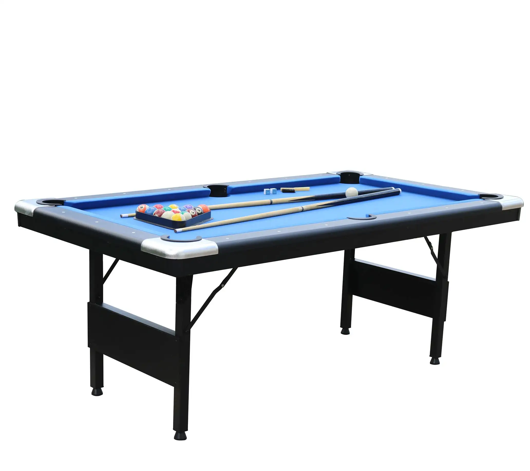 Fabbrica 7FT di alta qualità su misura portatile pieghevole biliardo tavolo da gioco al coperto con MDF cuscino e tasca in PVC per lo sport