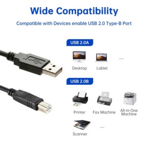 LETONDA yüksek hızlı USB veri kablosu a erkek B erkek konektörler yazıcı ve tarayıcı bağlantı bilgisayar ve yazıcı/tarayıcı - Product Image 3