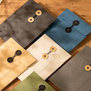 牛皮纸细绳领带信封带细绳和纽扣的回收信封 - Product Image 6