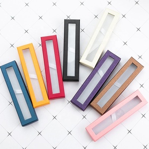 Pet pencere kırmızı renk ile lüks ambalaj kalem ince öğeler için benzersiz tarzı hediye kutusu açık renk için okul öğretmenleri ebeveynler - Product Image 6