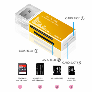 All-in-One per Micro SD per SDXC SDHC TF M2 MMC MS Pro Memory Card Reader esterno USB 2.0 installazione - Product Image 4