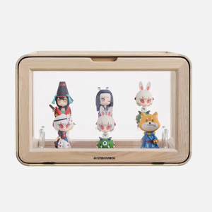 レゴコレクタブルアクションフィギュアポプマートに適したドア防塵・防湿付きディスプレイスタンドクリアボックス - Product Image 1