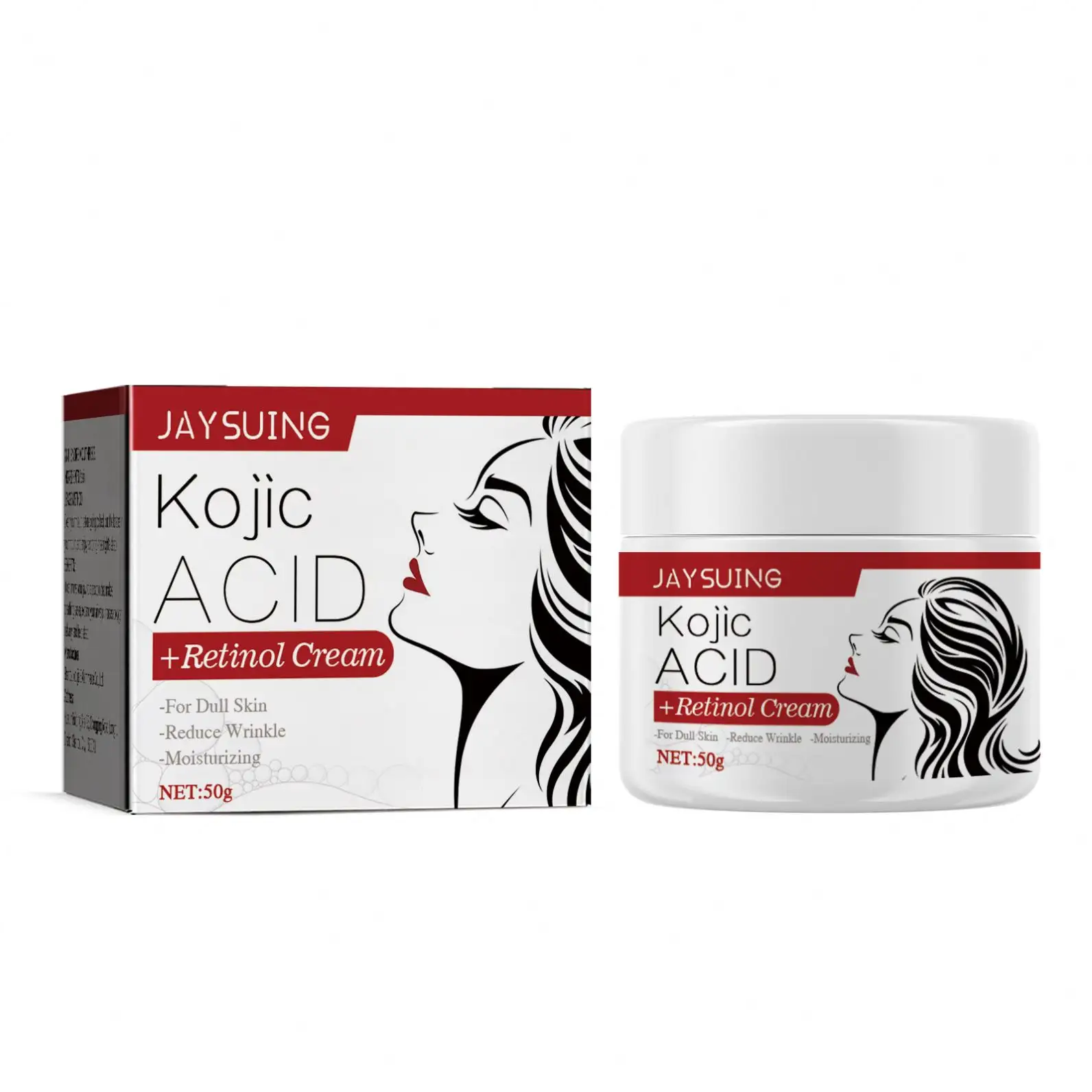 Jaysuing Wholesale Private Label Kojic Acid Anti-Aging Retinol Cream Firming Moisturizing Lifting Skin Whitening Face Care Cream