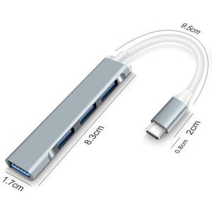 USB C集线器USB 3.0集线器C型4端口多分离器适配器多功能c型集线器，带PD快速充电音频适配器 - Product Image 2