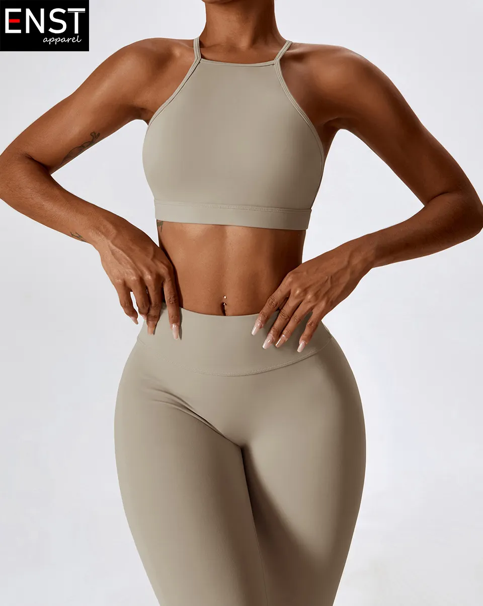 Aangepaste Vrouwen Actieve Kleding Yoga Pak Hoge Taille Butt Lift Workout Yoga Leggings Sets Gym Fitness Sportkleding Yoga Set