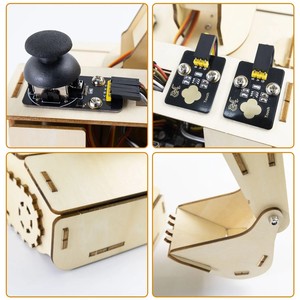 Bildung STEM Programmierung DIY Bagger Lernkit Holz elektronische Komponente Kit für Micro bit