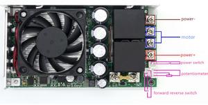 Taidacent 10-50V PWM di Frequenza Programmazione Soft Start Avanti indietro Selettore Interruttore 100 amp DC Controller Del Motore - Product Image 4