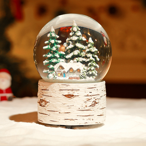 Özel ağaç kar küresi reçine su küresi cam üfleme kar kış ağacı kış noel dekorasyon hediye özel reçine kar küresi - Product Image 4