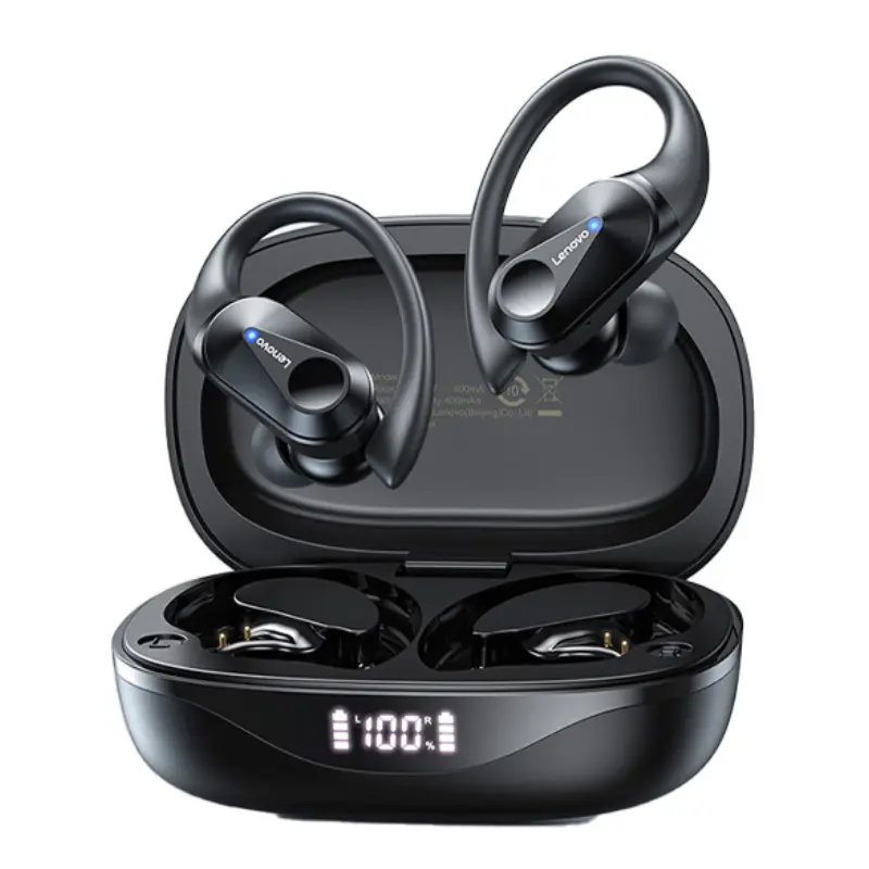 Lenovo LP75 TWS Hifi Sound manos libres Bluetooth inalámbrico sobre gancho para la oreja colgante earing pods auriculares intrauditivos y auriculares