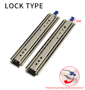 76 Industrial Heavy Duty <strong>Slide</strong> Aggravated Trailer <strong>Guide</strong> Rail Lock Drawer Cabinet <strong>Slide</strong> Three Section Ball Cabinet Track - Product Image 2