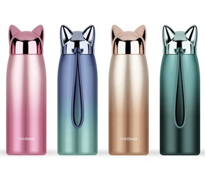 Bình Nước Giữ Nhiệt Chân Không Bằng Thép Không Gỉ Hình Cáo Hoạt Hình Màu Chuyển Sắc 300Ml Thiết Kế Mới Làm Quà Tặng - Product Image 1