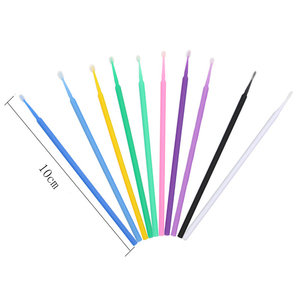 Renkli tek kullanımlık kirpik uzatma araçları plastik saplı temiz mikro swablar pamuklu çubuk Easyalm tıbbi kirpik uzantıları - Product Image 5