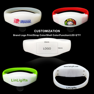 Fiesta Concierto Eventos Brillante Rfid Sonido Activado LED Pulsera DMX Control remoto Light Up LED Pulsera - Product Image 3