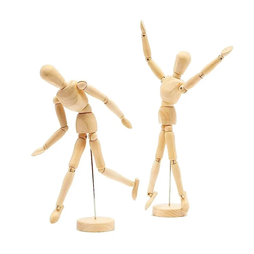 Figura de acción, maniquí de madera móvil Flexible, maniquí articulado, modelo de dibujo DIY para decoración de escritorio de oficina en casa