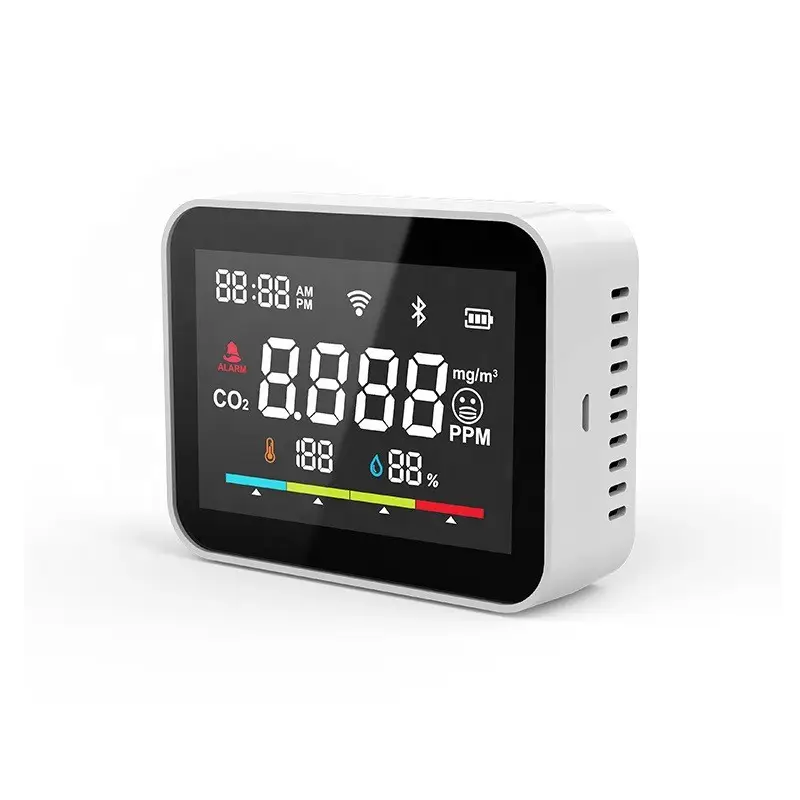 Wifi Tuya Smart Digital CO2 Meter Monitor della qualità dell'aria sensore di umidità della temperatura analizzatore d'aria rilevatore di Gas per Smart Home