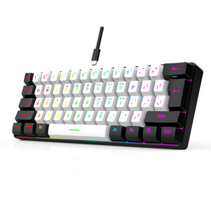Mini teclado luminoso RGB para juegos con cable de 61 teclas para juegos, oficina de negocios, ordenador portátil compacto, teclado de sensación mecánica - Product Image 5