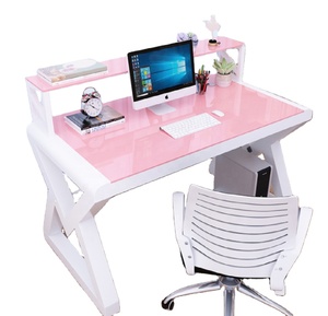 Minimalist Style Office <strong>Computer</strong> Desk Carefully Crafted by Tempered Glass and Metal Steel Frame High Quality <strong>Computer</strong> <strong>Table</strong> - Product Image 3