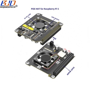 38V-57V DC-Eingang POE-Hut 40PIN GPIO 5V 5A 25W Ausgang mit Lüfter unterstützung Offizielles Gehäuse für Raspberry Pi 5 - Product Image 1