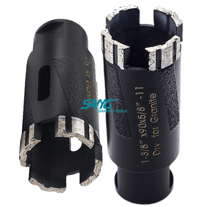Vacuum 1&quot;3/8inch 35mm <strong>Turbo</strong> <strong>Segment</strong> Laser Welding Dry Diamond <strong>Core</strong> Drill <strong>Bit</strong> with Side Strips Protection for Granite Quartz - Product Image 5