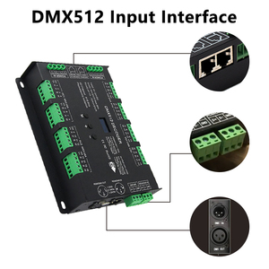32 canali DMX512 decodificatore PWM convertitore di segnale RDM Controller di funzione DC 5V 12V 24V 96A Canons XLR-3R/ Rj45/morsettiera LED - Product Image 2
