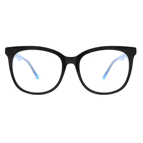 도매 사용자 정의 브랜드 이름 트렌디 광학 프레임 아세테이트 고양이 눈 라운드 프레임 안티 블루 라이트 컴퓨터 안경