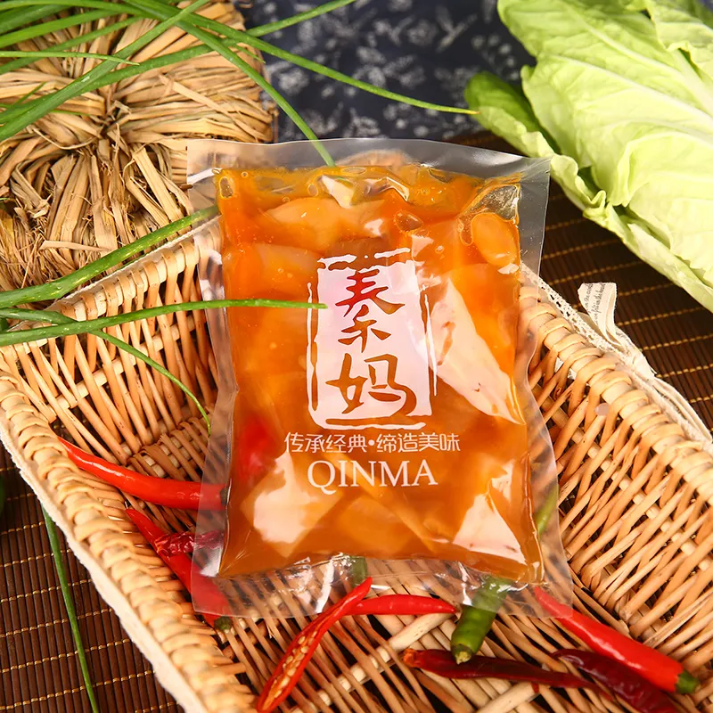 Qinma Radis mariné Canard Condiment de cuisson Sauce aigre Sichuan pour cuire la viande et la soupe saine sans épicé