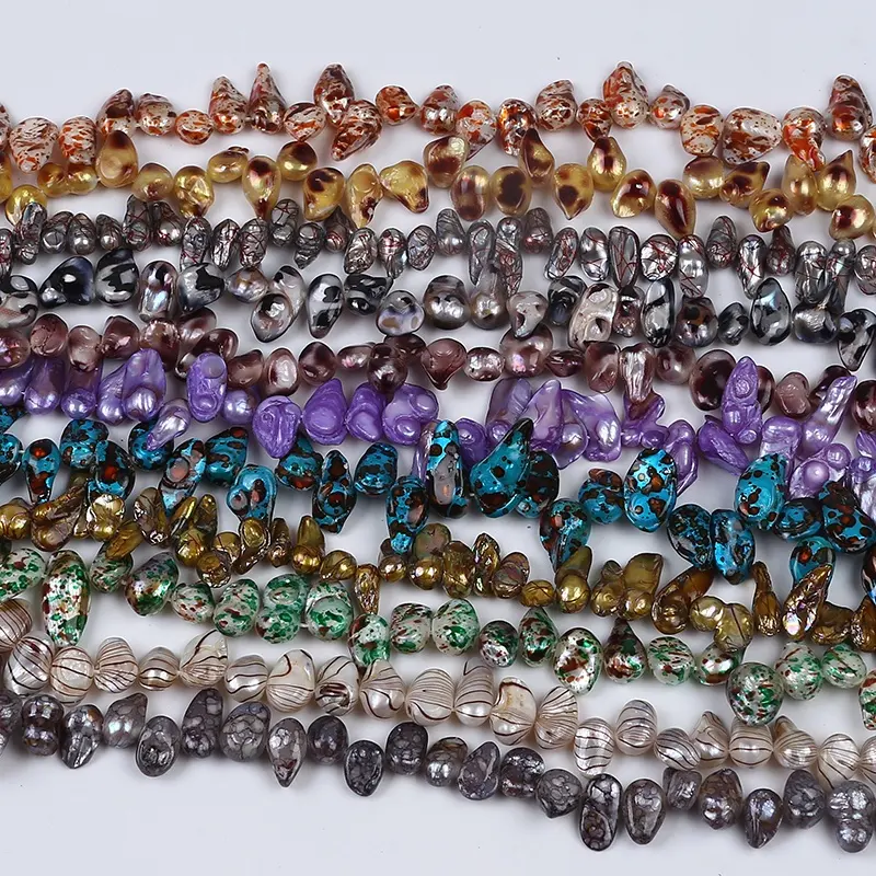 Горячая распродажа 10-11 мм Разноцветные ожерелья из неправильной формы из барочного жемчуга с хвостом нитка для бижутерии, материал для рукоделия