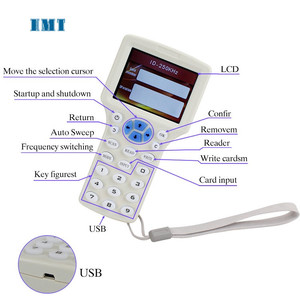 Scrittore lettore RFID duplicatore copiatrice di schede RFID 125KHz e 13.5MHZ portatile - Product Image 2