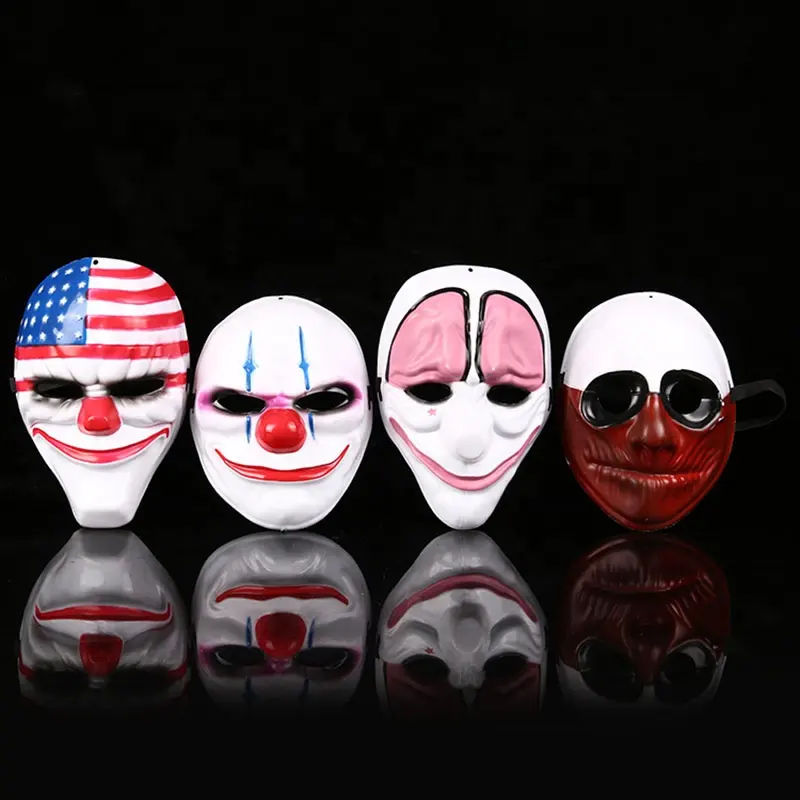 Halloween US Flag Clown Masks Masquerade Party Scary Clowns Carnival Mask Payday 2 Horrible Funny Pay Day Mask Prop Supplies