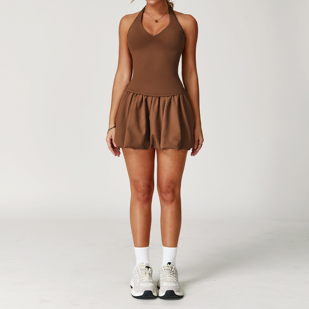 9224 Vest, 9224 Skirt - Coral Brown