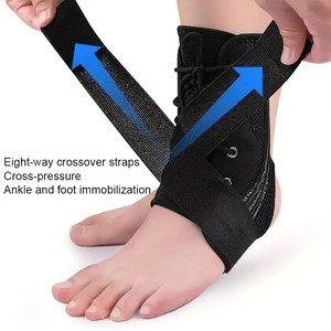 Attelle de Cheville Respirante avec Support de Compression, Protection de Cheville à Lacets de Haute Qualité, 2 Pièces - Product Image 2