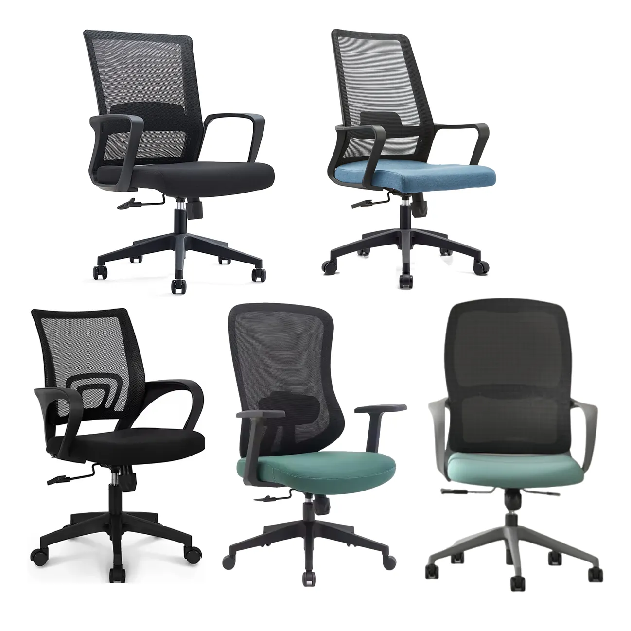 Mẫu miễn phí nhà máy trực tiếp khung kim loại Ergonomic lưới nhiệm vụ Ghế văn phòng xoay Mid-back cho văn phòng và phòng họp Ghế văn phòng