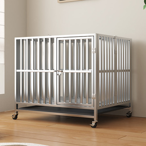 <span class=keywords><strong>Cage</strong></span> pliable xxl résistante aux chocs pour chien caisse voiture métal bondage <span class=keywords><strong>cage</strong></span> pour chien pliable grands meubles avec roues - Product Image 4