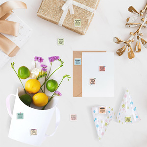 Zy3397s 500 cái/cuộn không thấm nước trang trí dán 1inch/25mm dính Lưu ý cốc túi phong bì đóng gói con dấu 1inch/25mm nhãn CuộN - Product Image 5