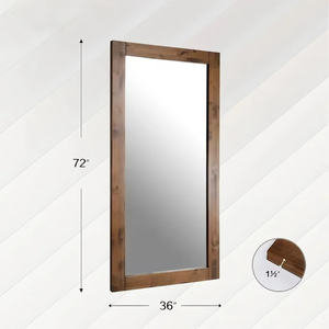 TETE Personalizado Nordic Retangular Full-Length Floor Espelho Design Moderno De Madeira Emoldurado Banho Sala Quarto Espelhos Decorativos