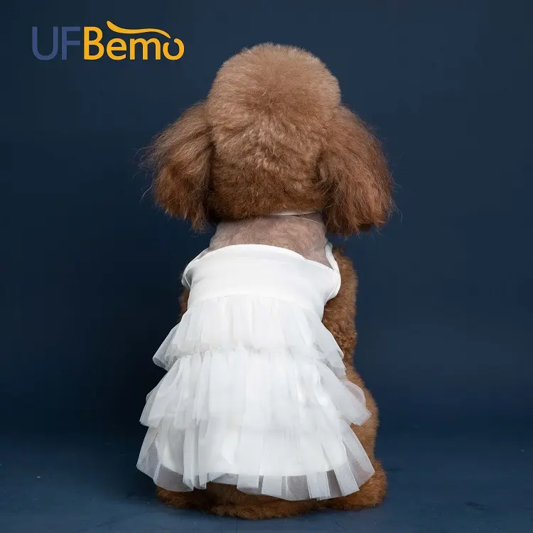 UFBemo ขายร้อนลูกไม้ฤดูร้อนสุนัขกระโปรงเจ้าหญิงสัตว์เลี้ยงงานแต่งงานสุนัขชุดกระโปรงสุนัข