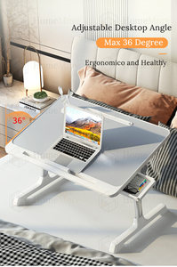 Tragbare klappbare Schlafzimmer Student Study Table Schreibtische Höhen verstellbare Notebook-Computer tisch Faltbarer Laptop-Schreibtisch - Product Image 6