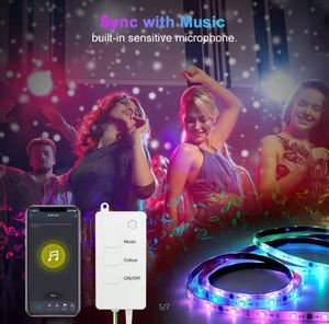 ไฟ LED Strip แบบชาร์จไฟได้ RGB 3 ม. / 5 ม. / 10 ม. APP ควบคุมโหมดเพลงพร้อมแถบไฟผู้ช่วย Alexa Google - Product Image 3