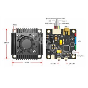 AKK Ultra uzun menzilli 5.8Ghz 3000mW 3W 5W FPV yarış Drone DlY parçaları için FPV Video verici VTX ile 10Km Vtx kadar - Product Image 5