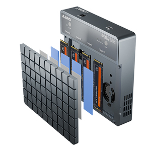 MAIWO 4 Bays Tool Free NVMe M.2 SSD <strong>Enclosure</strong> with <strong>1</strong>:3 Clone Duplicator Solid State Drive M2