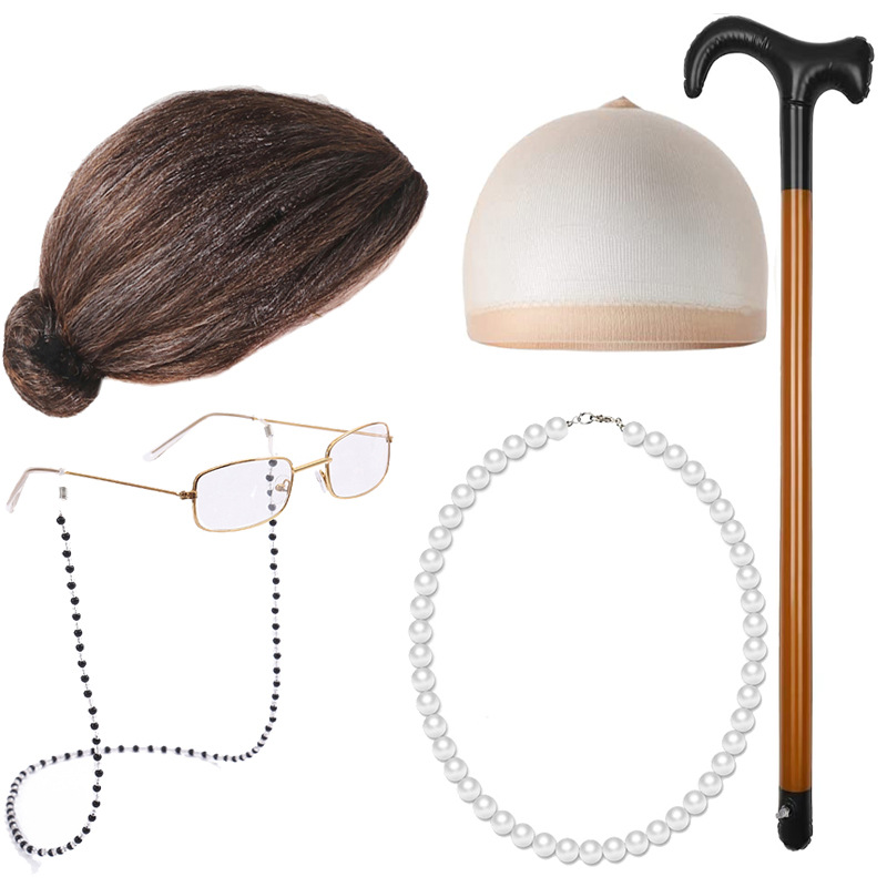 Perruque chignon marron