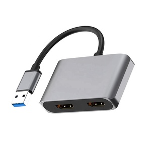 Adaptador USB 3,0 A HDMI Dual, tarjeta gráfica y de vídeo externa, adaptador de pantalla de Monitor Dual USB tipo A HDMI - Product Image 1