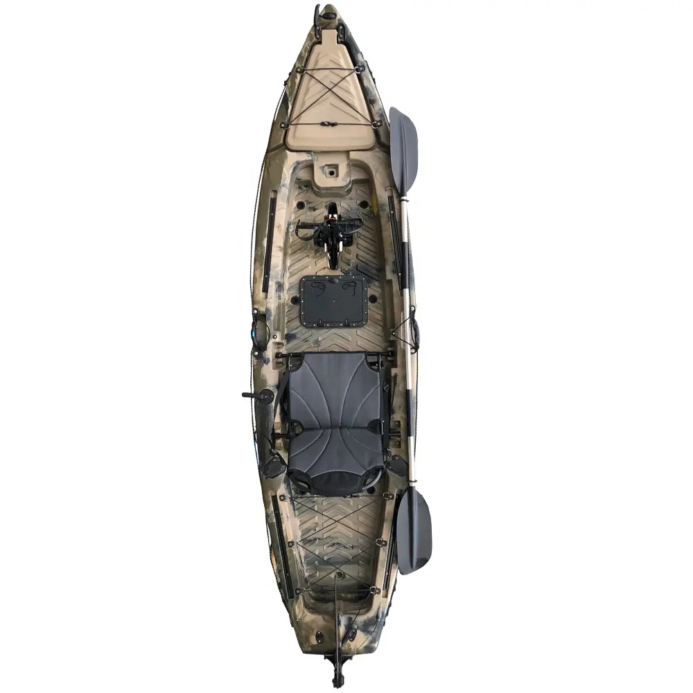 11FT bán buôn sản xuất câu cá roto-đúc Flap đạp kayak