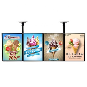 Özel asılı destek tüpü manyetik LED menü paneli tavan sabitleme ışık kutusu poster çerçevesi restoran için - Product Image 1