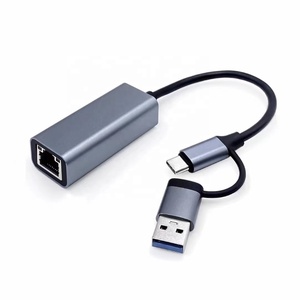 2 in 1 Gigabit Ethernet USB A ve USB C RJ45 1000Mbps LAN ağ MacBook adaptörü Pro/hava, iPad Pro ve daha fazlası - Product Image 2